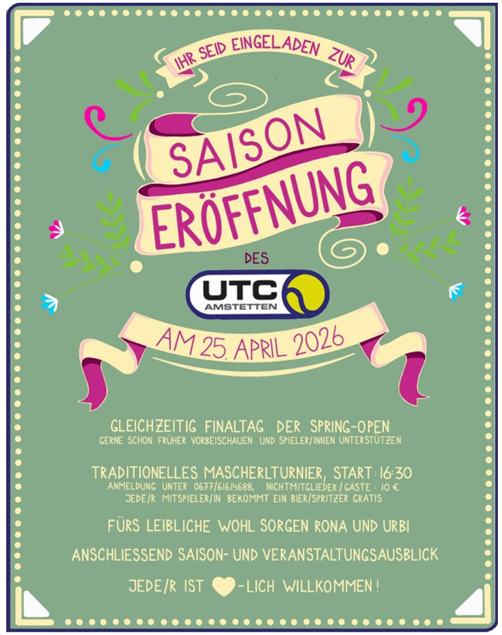 Saisoneröffnung 2026 mit Mascherlturnier
