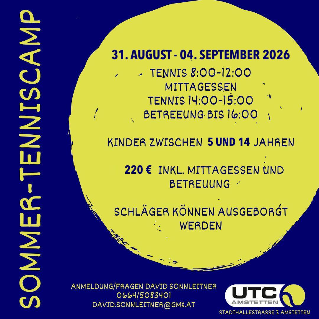 Sommer-Tenniscamp für Kids